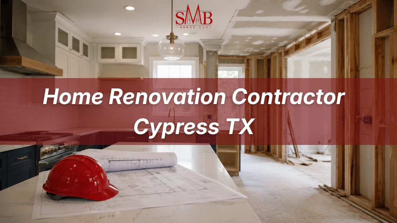 Home renovation in progress in Cypress, TX, with a kitchen remodel underway